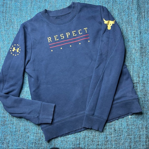 Under Armour x Project Rock Freedom Respect Fleece Crewneck Sweatshirt - Picture 2 of 6